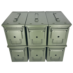 6 Pack - New 50cal Size M2A2 Ammo Cans